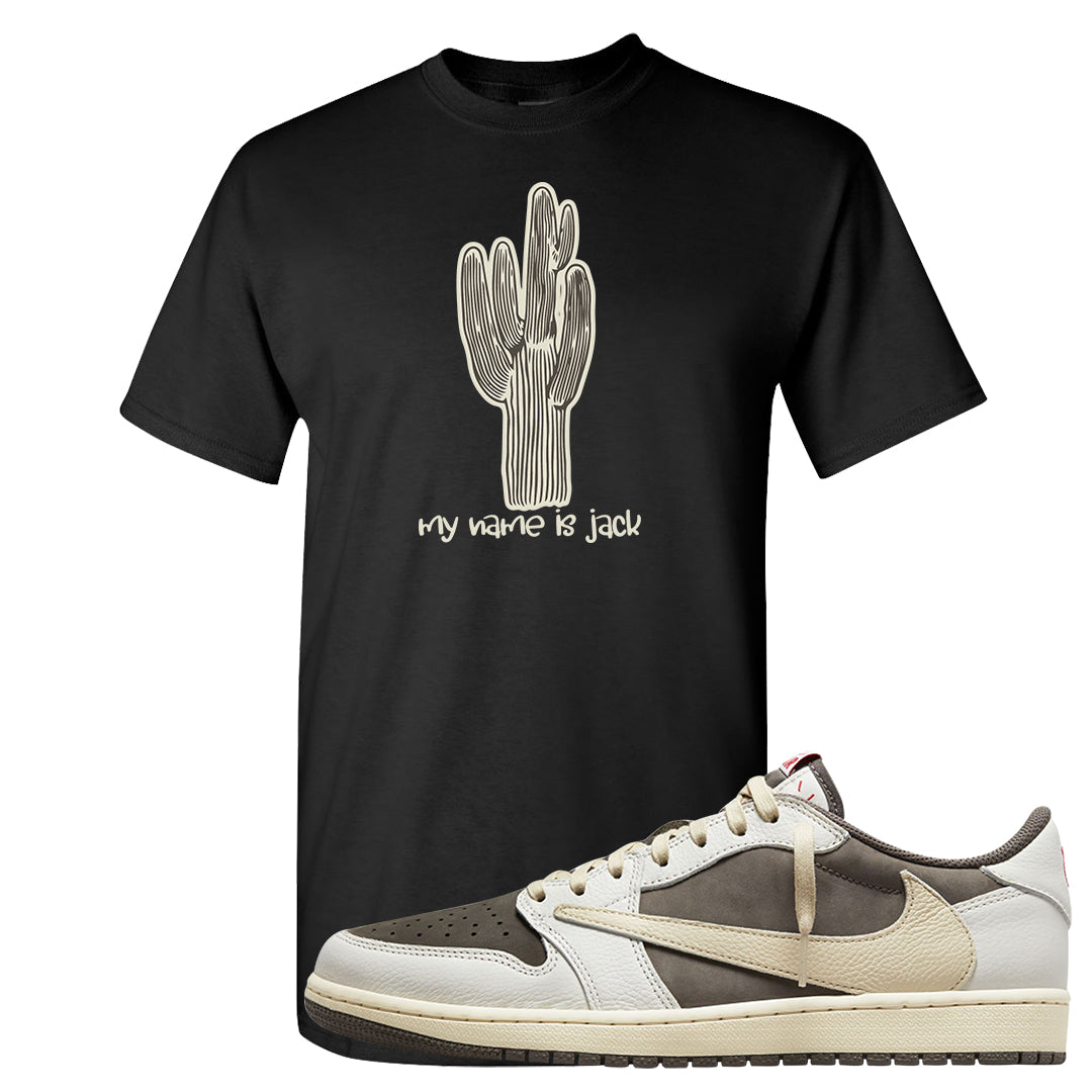 Reverse Mocha Low 1s T Shirt | Jack The Cactus, Black