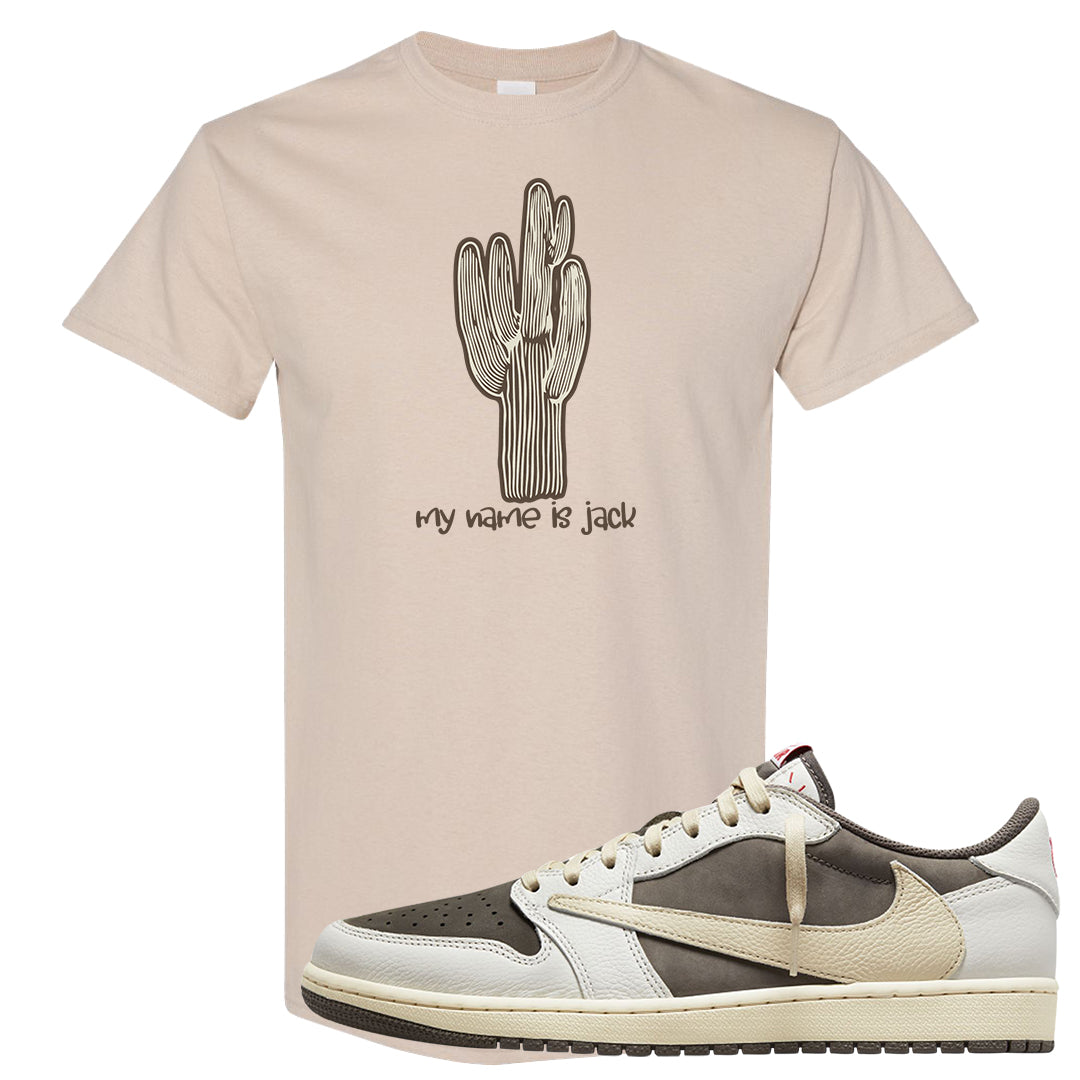 Reverse Mocha Low 1s T Shirt | Jack The Cactus, Sand