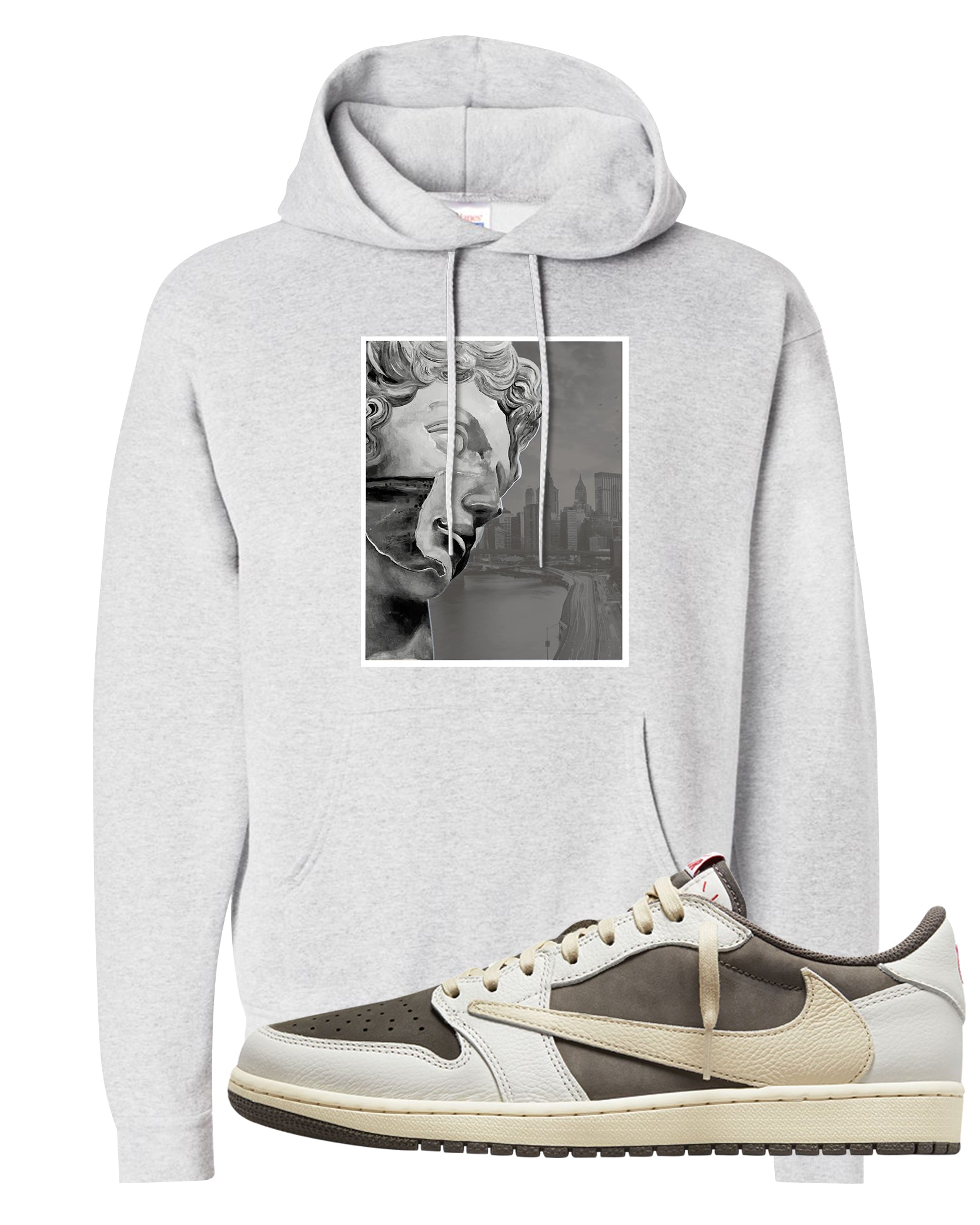 Reverse Mocha Low 1s Hoodie | Miguel, Ash