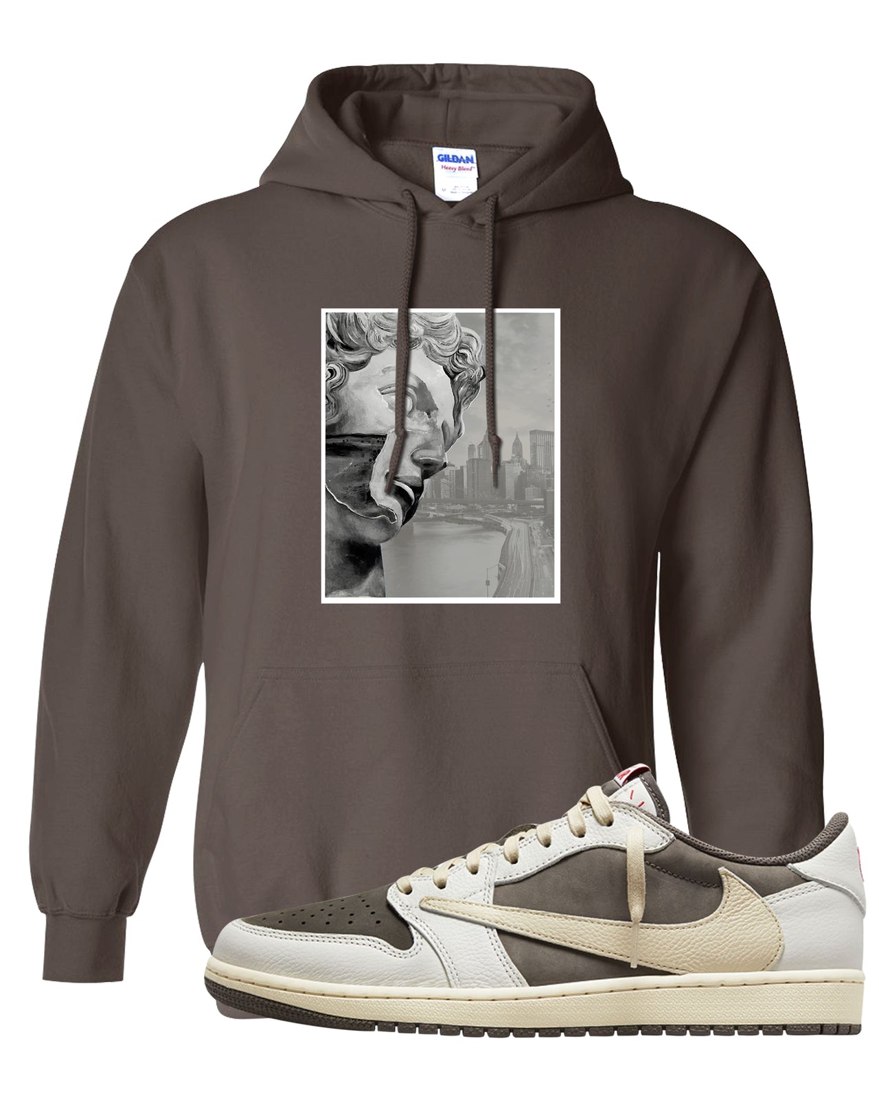 Reverse Mocha Low 1s Hoodie | Miguel, Chocolate