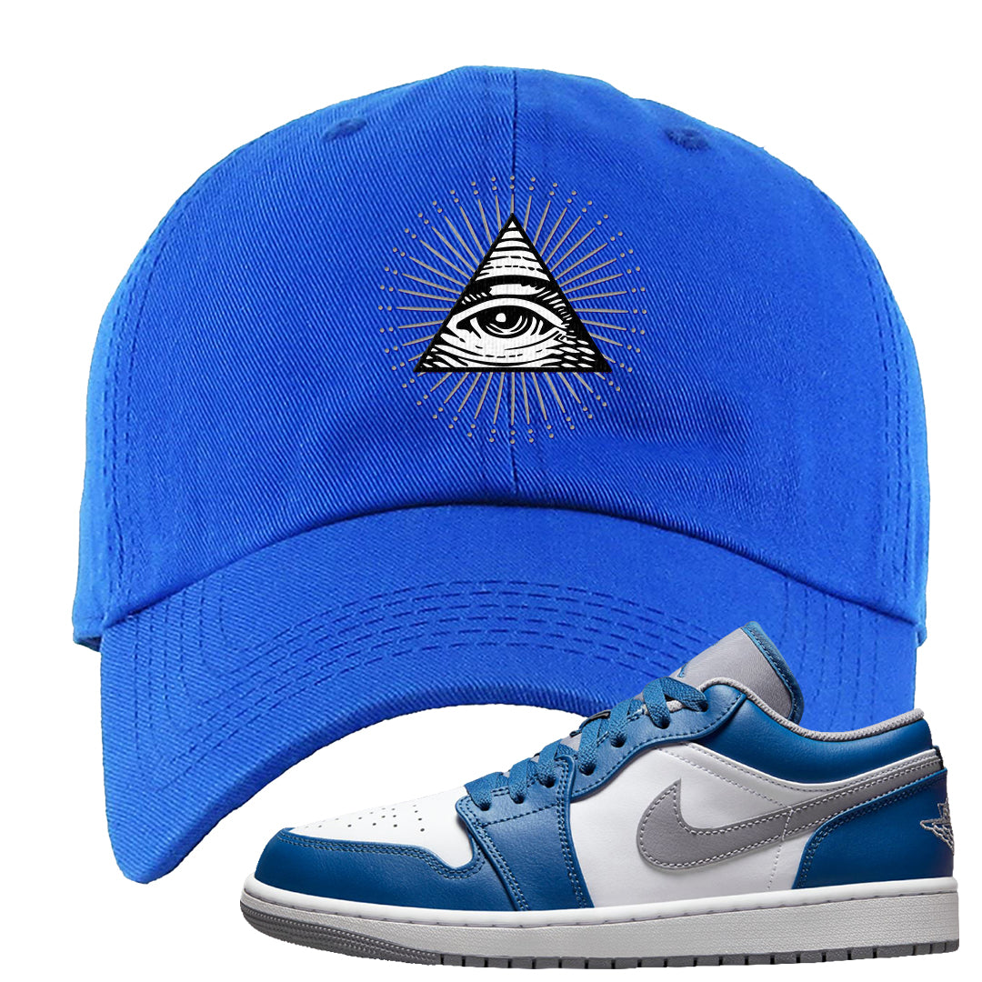True Blue Low 1s Dad Hat | All Seeing Eye, Royal
