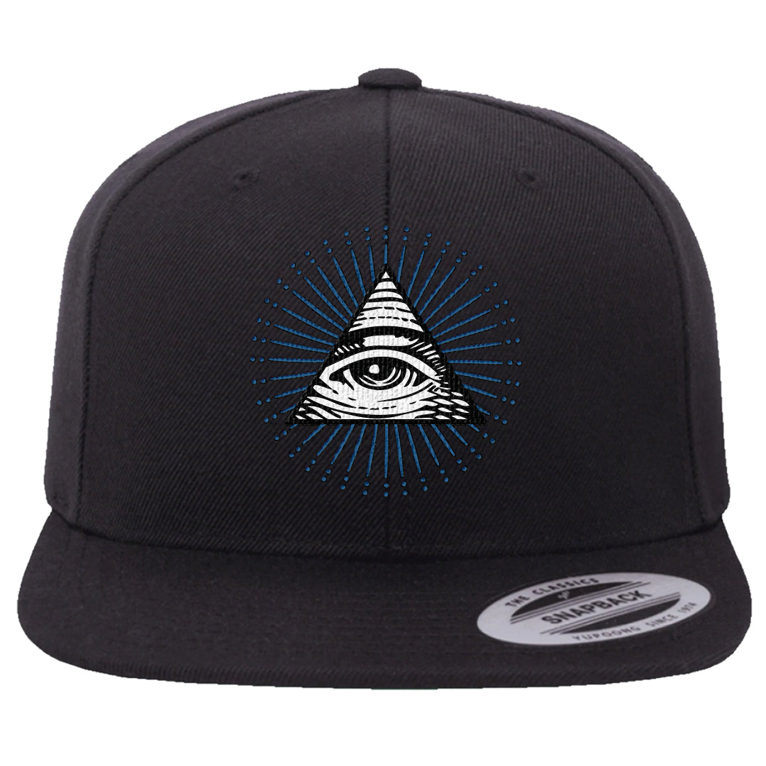 True Blue Low 1s Snapback Hat | All Seeing Eye, Black