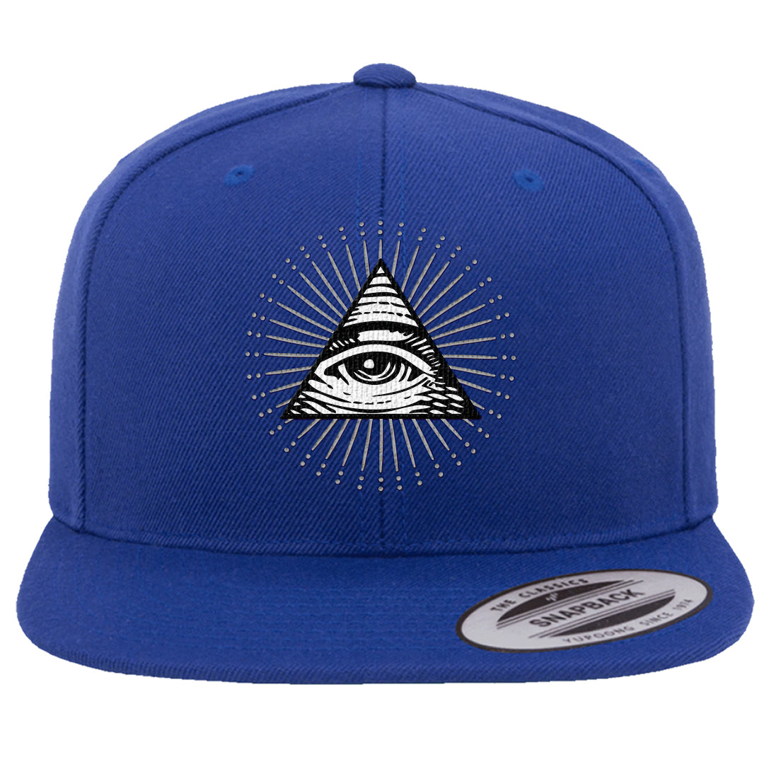 True Blue Low 1s Snapback Hat | All Seeing Eye, Royal