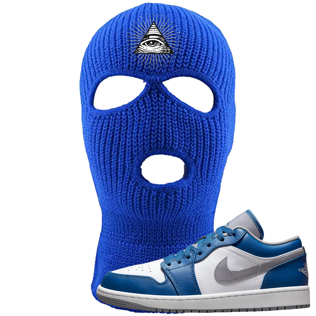 True Blue Low 1s Ski Mask | All Seeing Eye, Royal