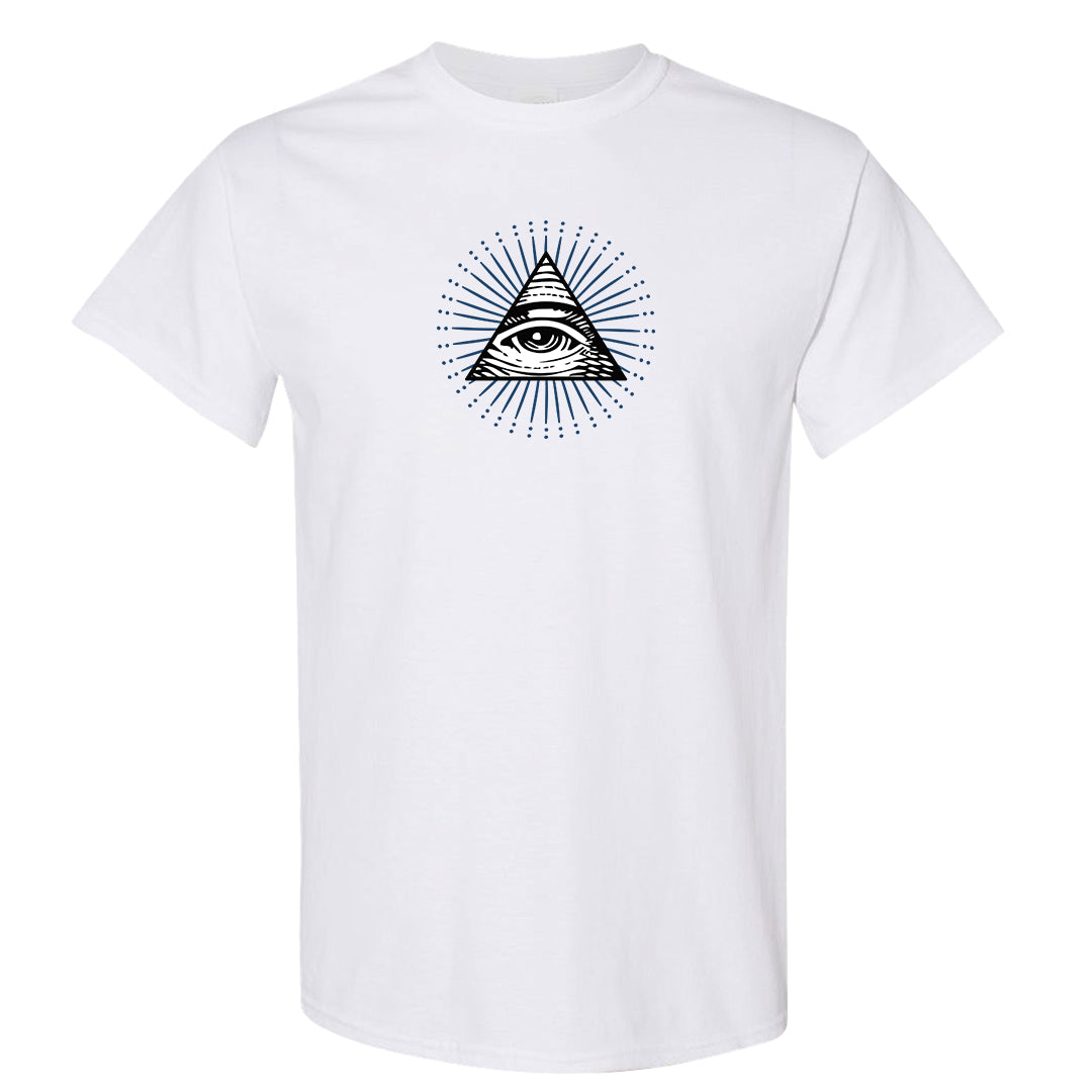 True Blue Low 1s T Shirt | All Seeing Eye, White
