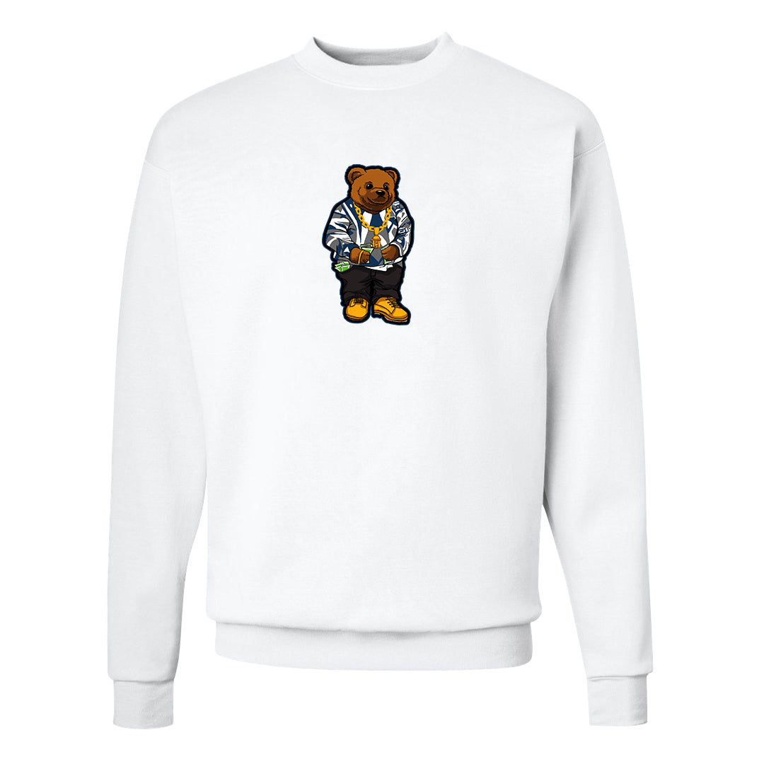 True Blue Low 1s Crewneck Sweatshirt | Sweater Bear, White