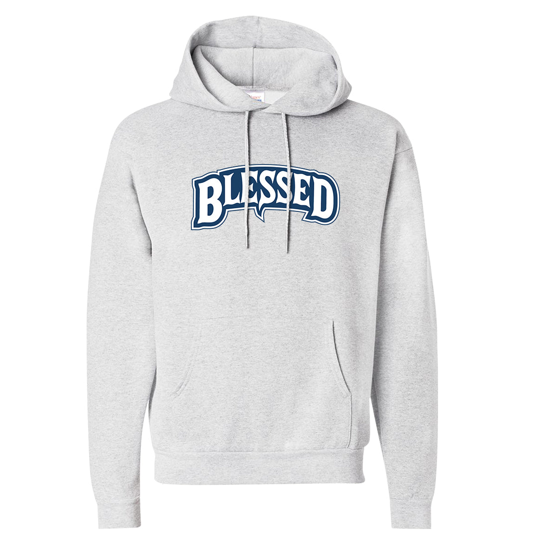 True Blue Low 1s Hoodie | Blessed Arch, Ash