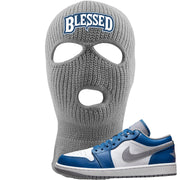 True Blue Low 1s Ski Mask | Blessed Arch, Light Gray