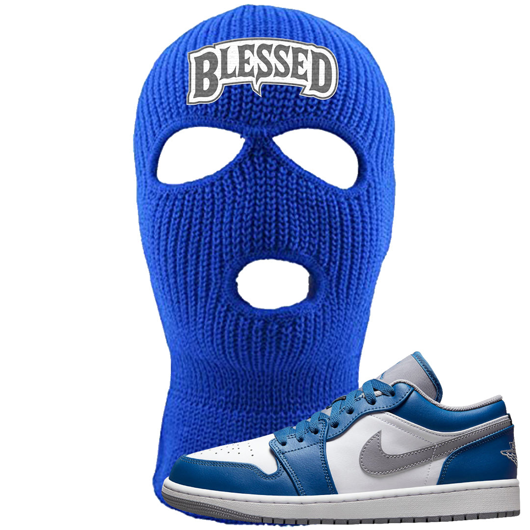 True Blue Low 1s Ski Mask | Blessed Arch, Royal