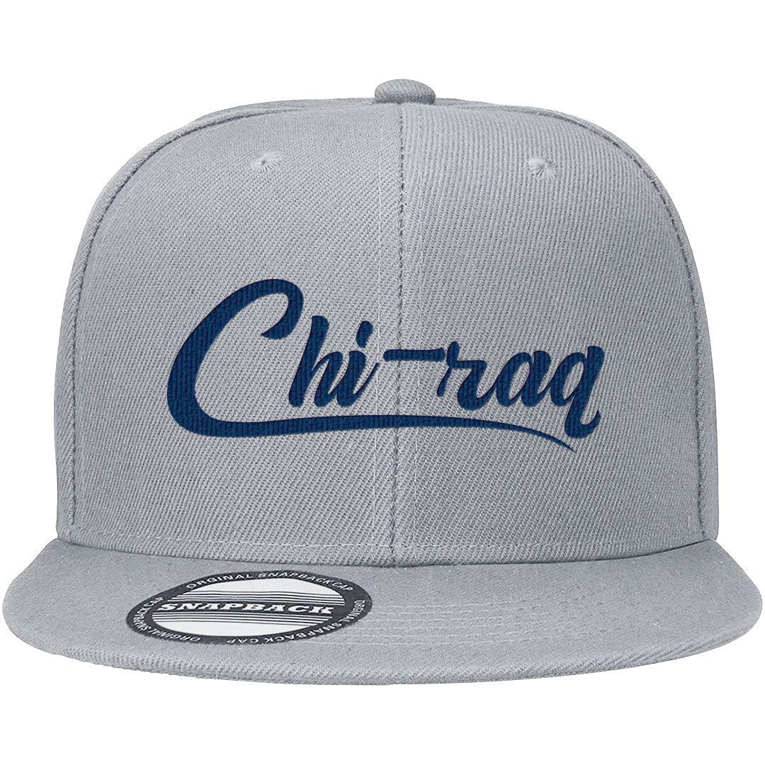 True Blue Low 1s Snapback Hat | Chiraq, Light Gray