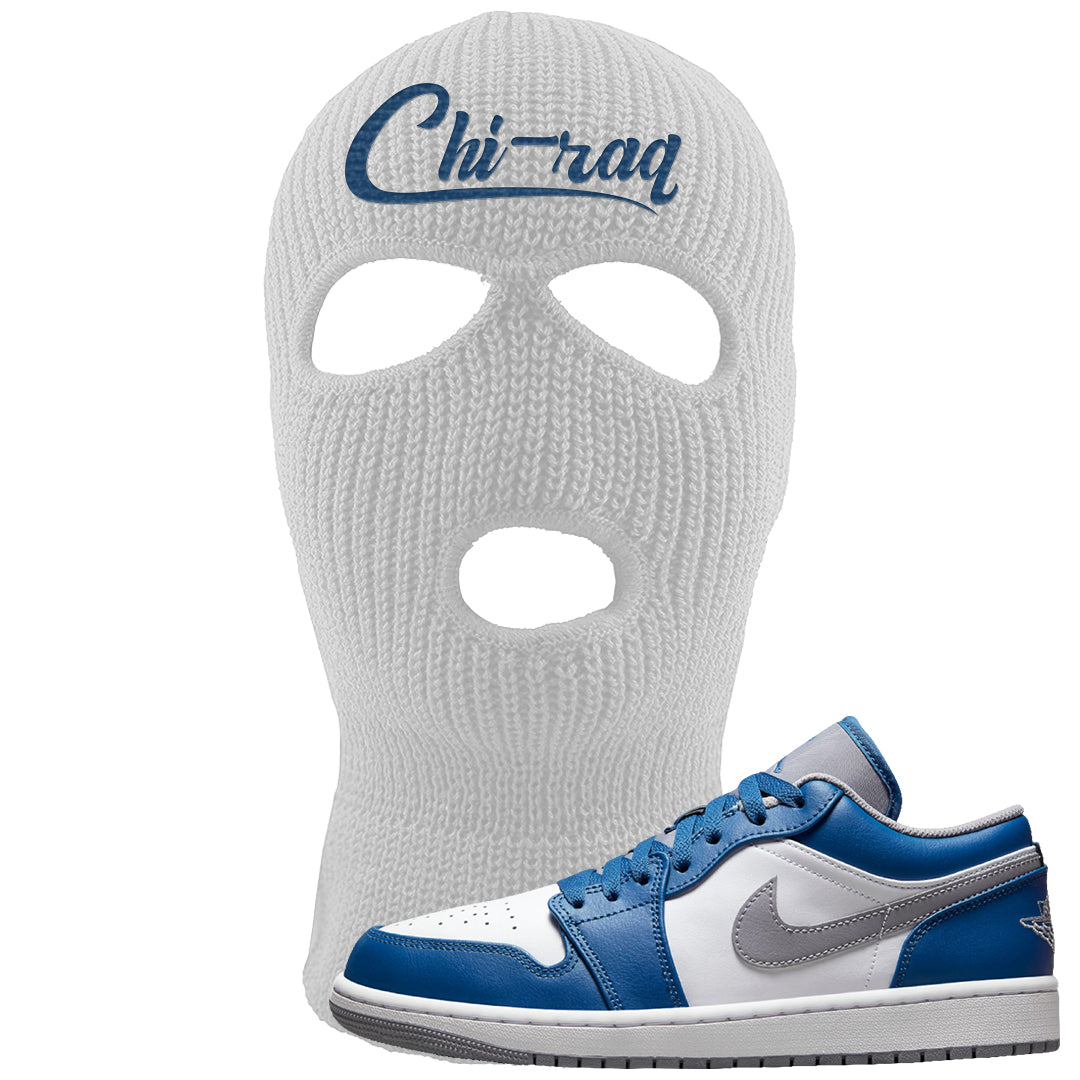 True Blue Low 1s Ski Mask | Chiraq, White