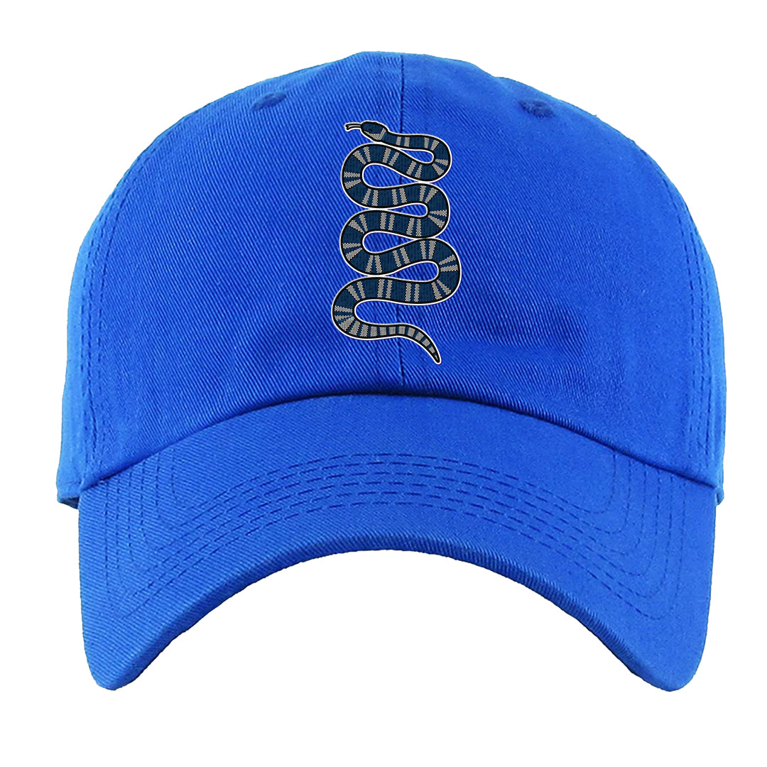 True Blue Low 1s Dad Hat | Coiled Snake, Royal