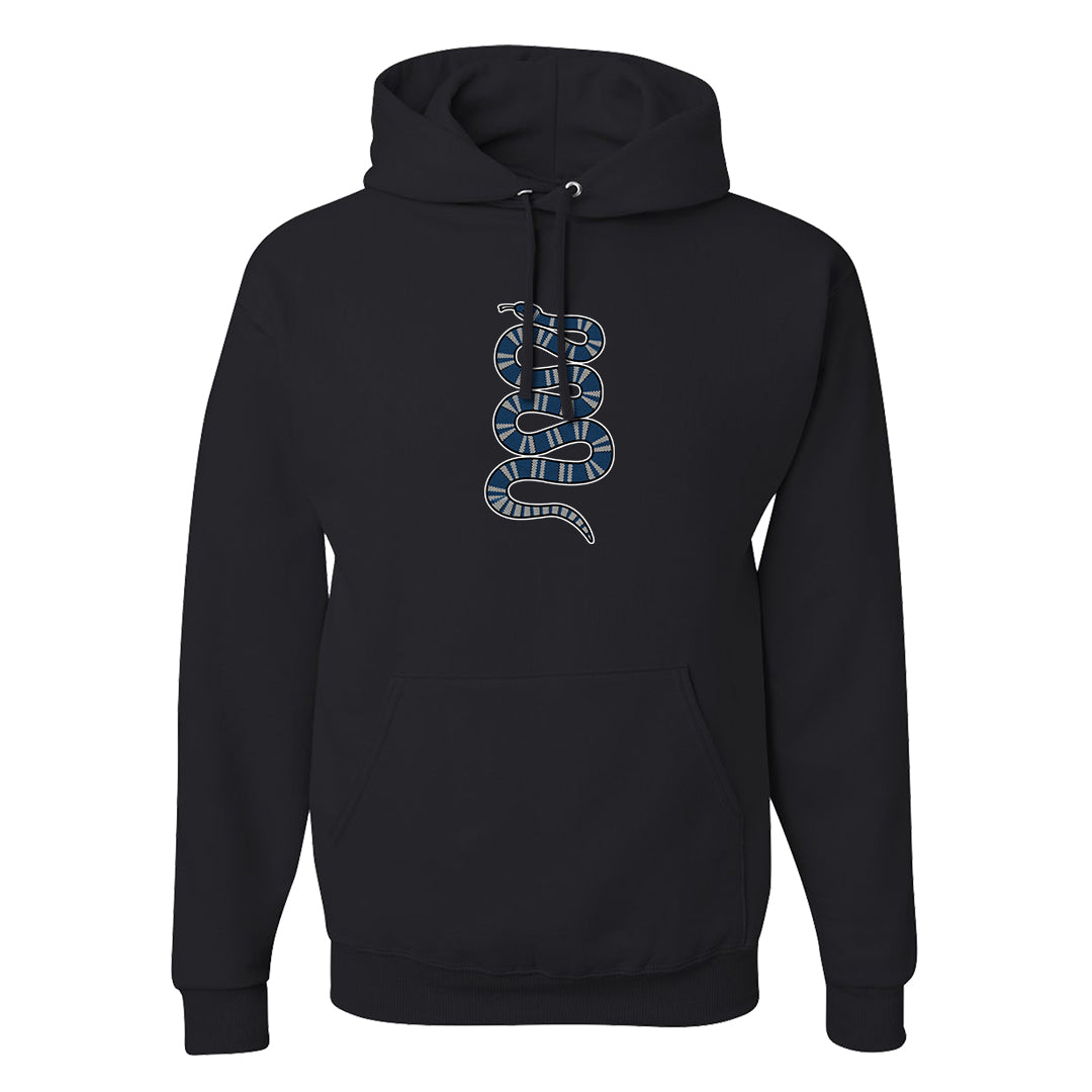 True Blue Low 1s Hoodie | Coiled Snake, Black