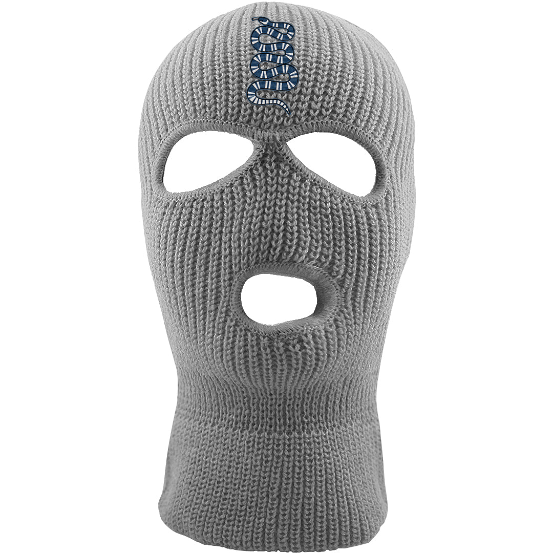 True Blue Low 1s Ski Mask | Coiled Snake, Light Gray