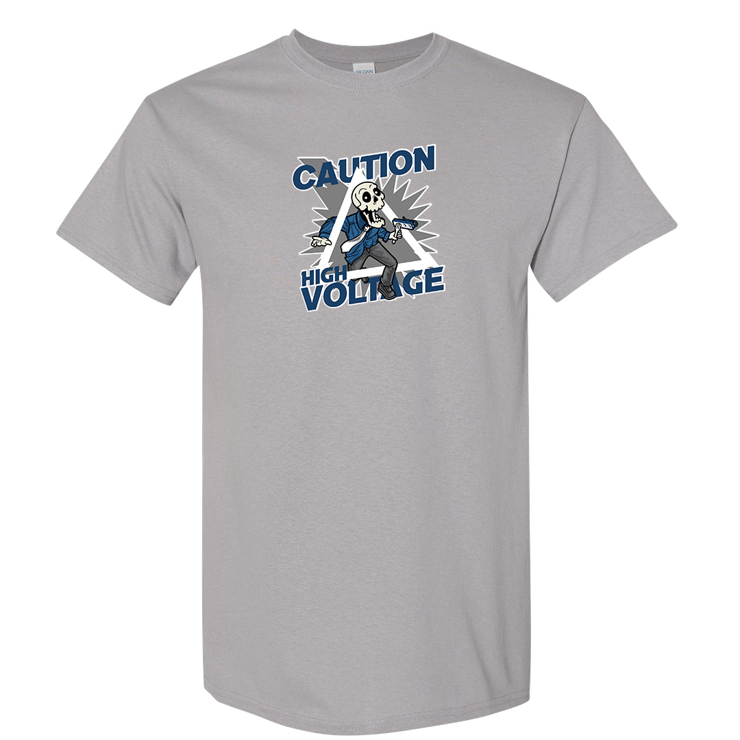 True Blue Low 1s T Shirt | Caution High Voltage, Gravel