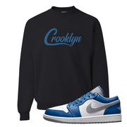True Blue Low 1s Crewneck Sweatshirt | Crooklyn, Black