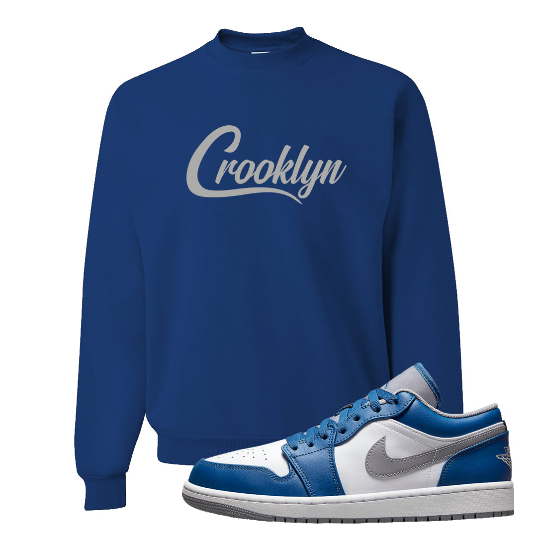 True Blue Low 1s Crewneck Sweatshirt | Crooklyn, Royal