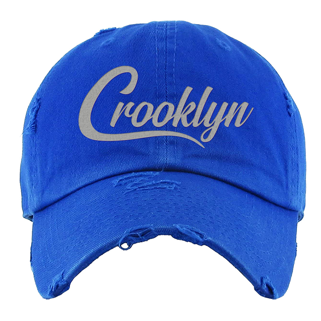 True Blue Low 1s Distressed Dad Hat | Crooklyn, Royal