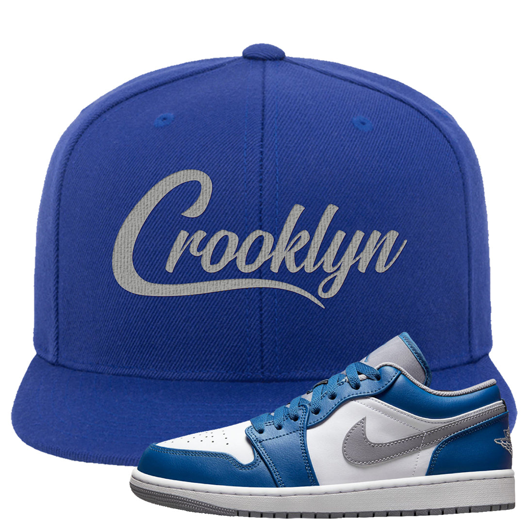 True Blue Low 1s Snapback Hat | Crooklyn, Royal
