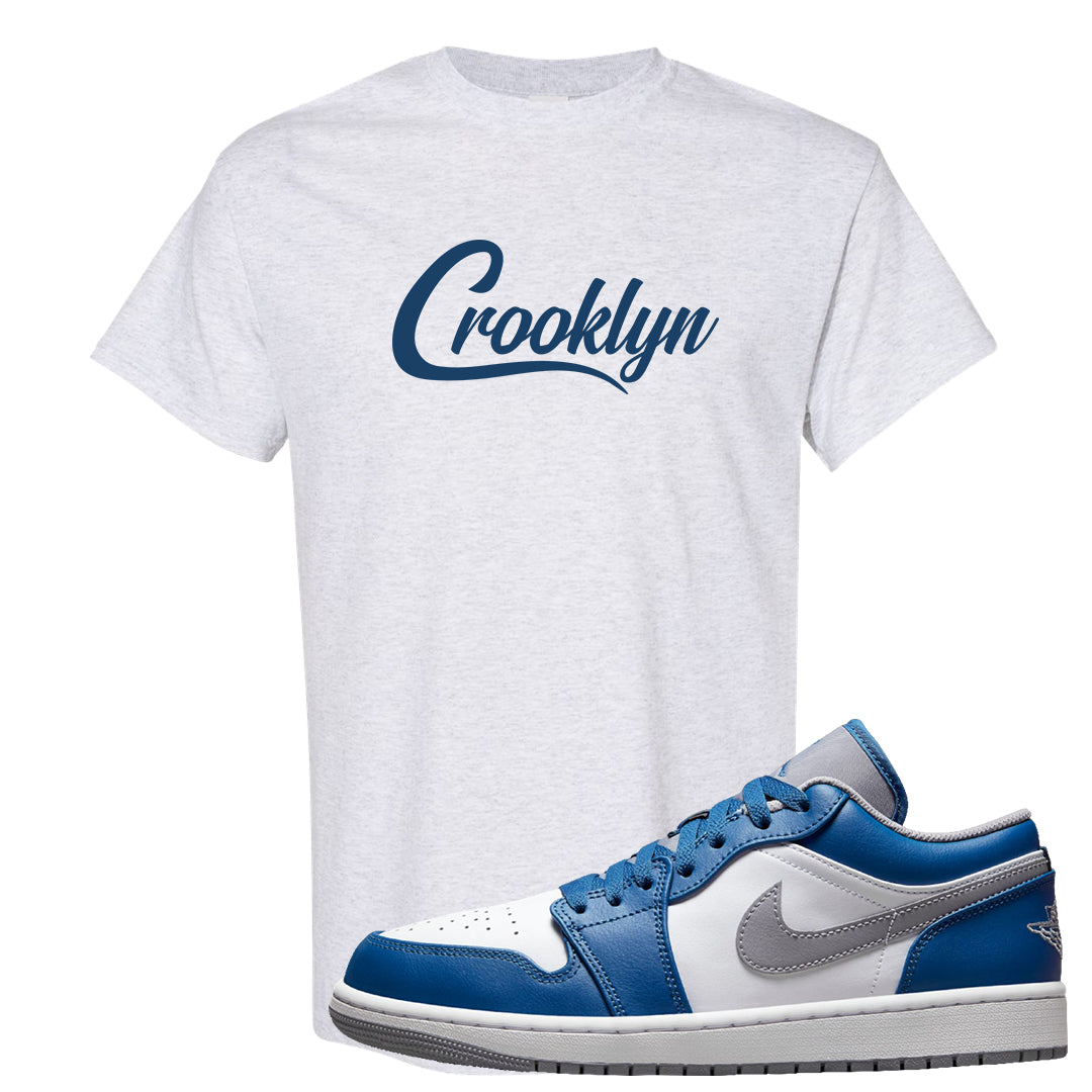 True Blue Low 1s T Shirt | Crooklyn, Ash