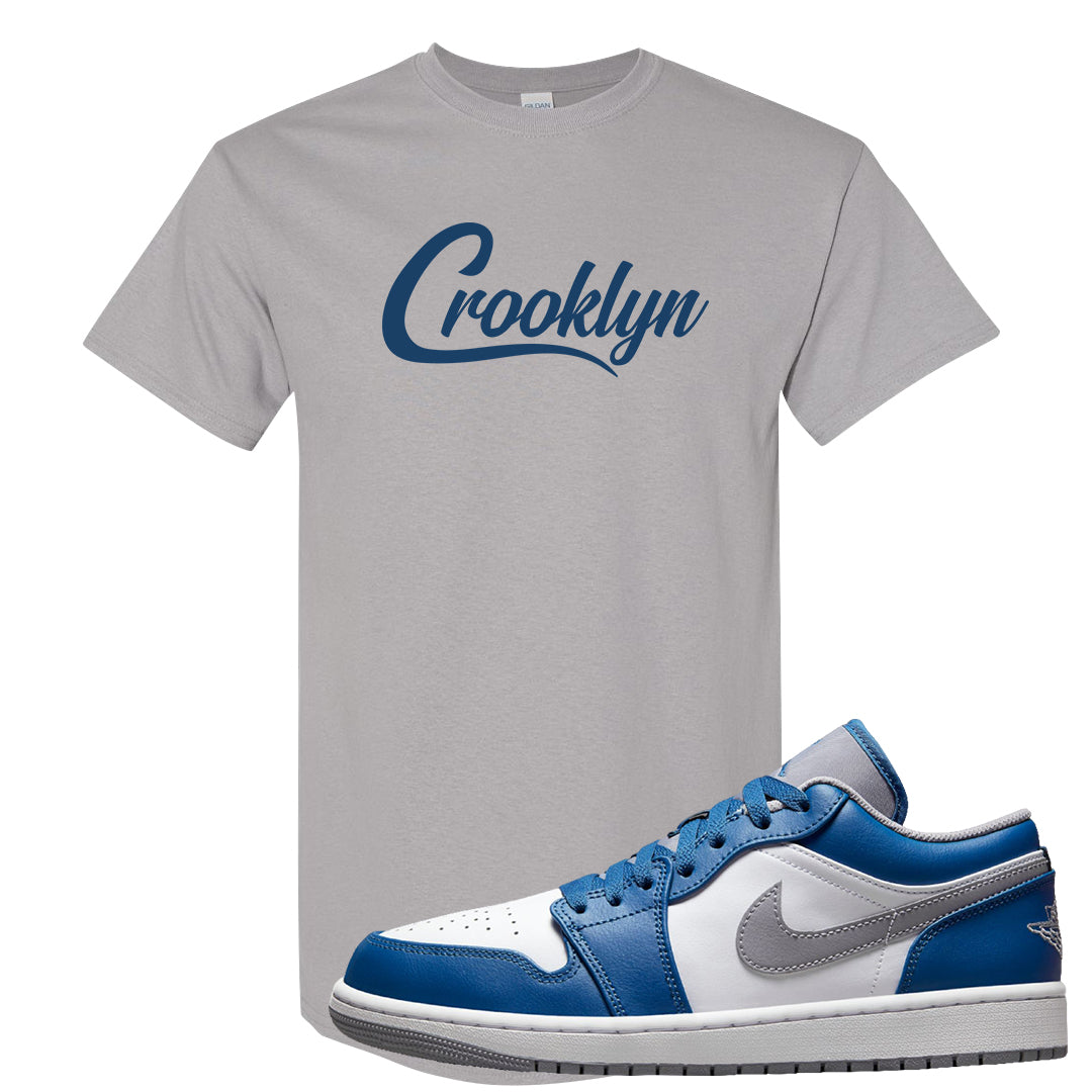 True Blue Low 1s T Shirt | Crooklyn, Gravel