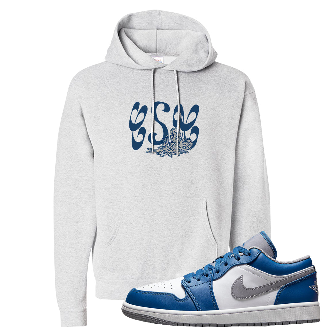 True Blue Low 1s Hoodie | Certified Sneakerhead, Ash