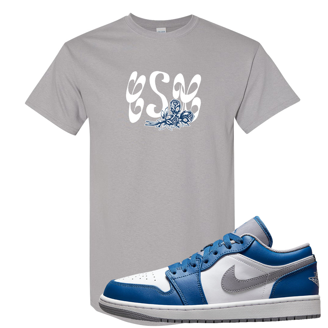 True Blue Low 1s T Shirt | Certified Sneakerhead, Gravel