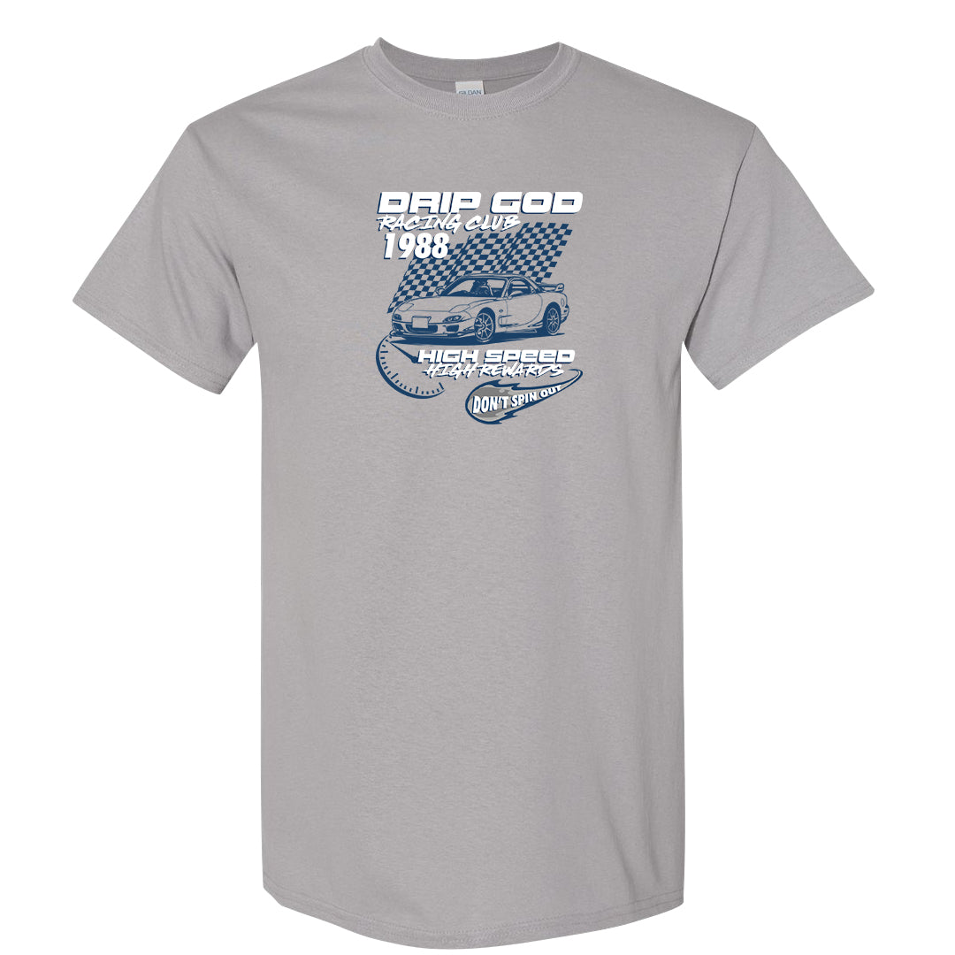 True Blue Low 1s T Shirt | Drip God Racing Club, Gravel