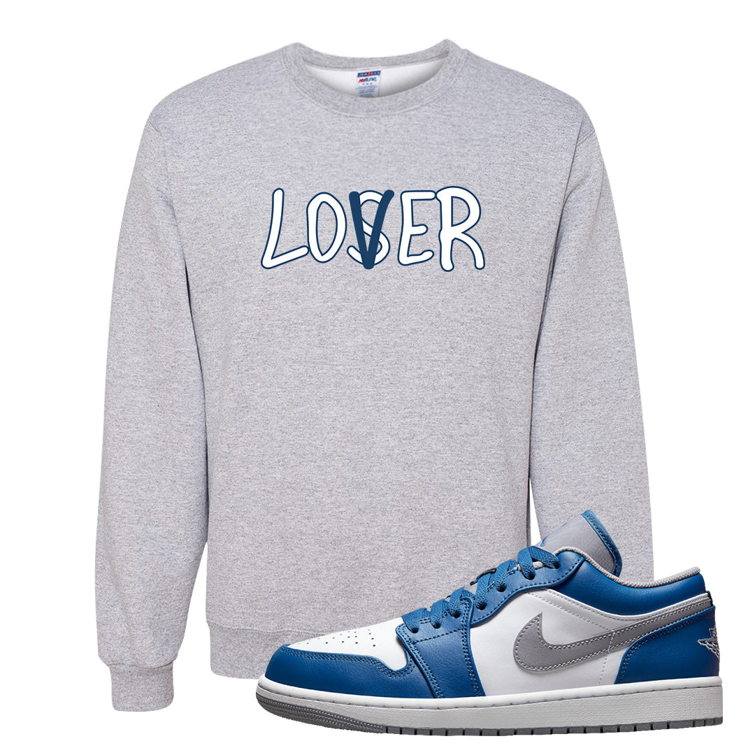 True Blue Low 1s Crewneck Sweatshirt | Lover, Ash