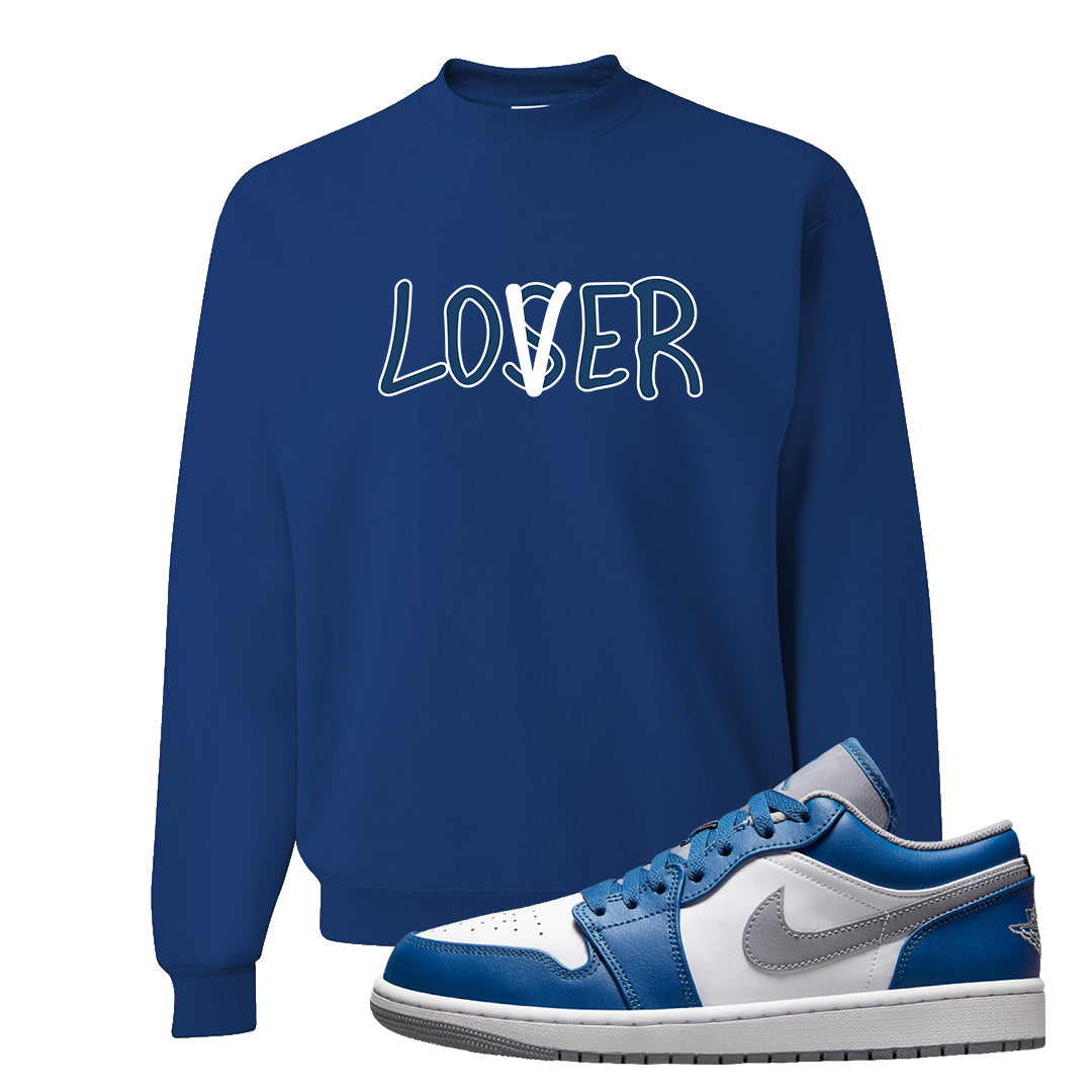 True Blue Low 1s Crewneck Sweatshirt | Lover, Royal