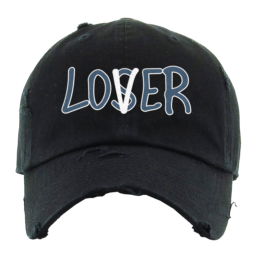 True Blue Low 1s Distressed Dad Hat | Lover, Black