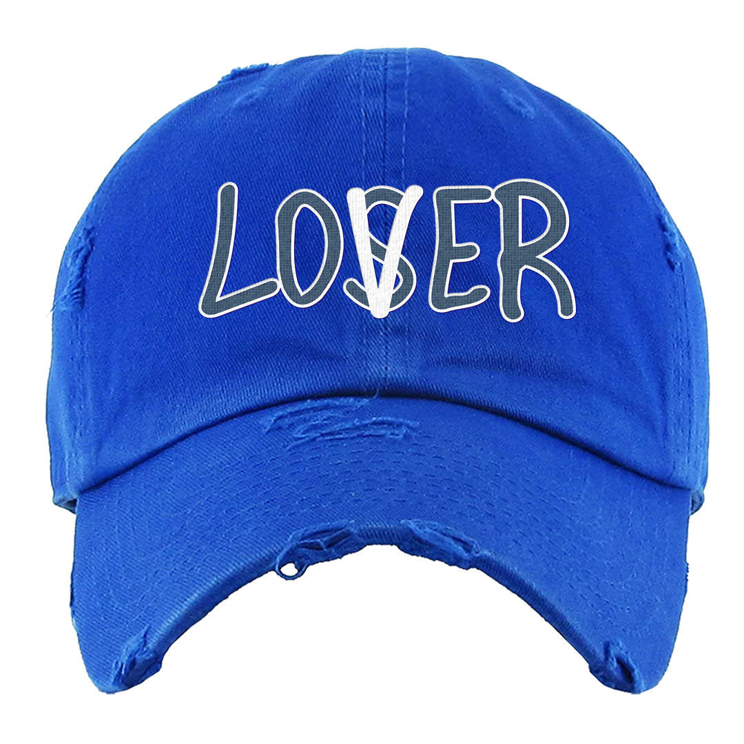 True Blue Low 1s Distressed Dad Hat | Lover, Royal
