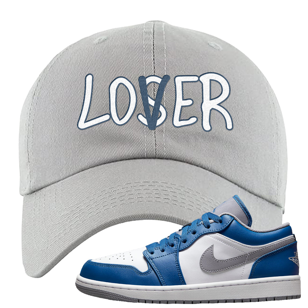 True Blue Low 1s Dad Hat | Lover, Light Gray