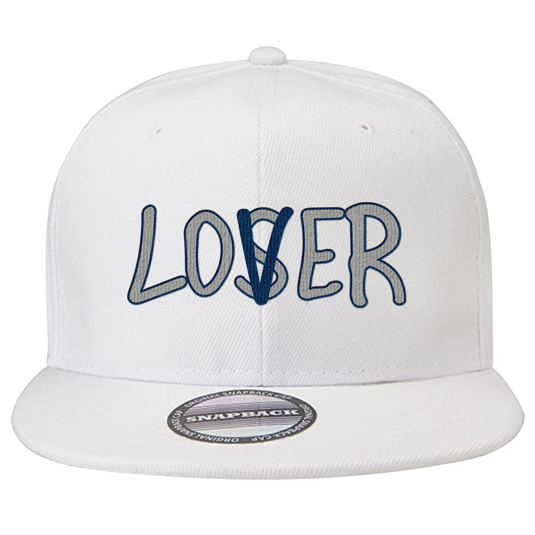 True Blue Low 1s Snapback Hat | Lover, White