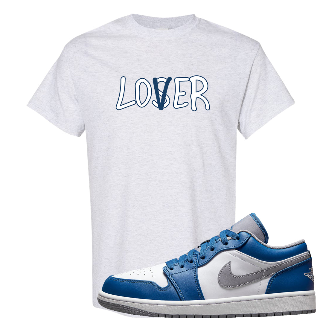 True Blue Low 1s T Shirt | Lover, Ash
