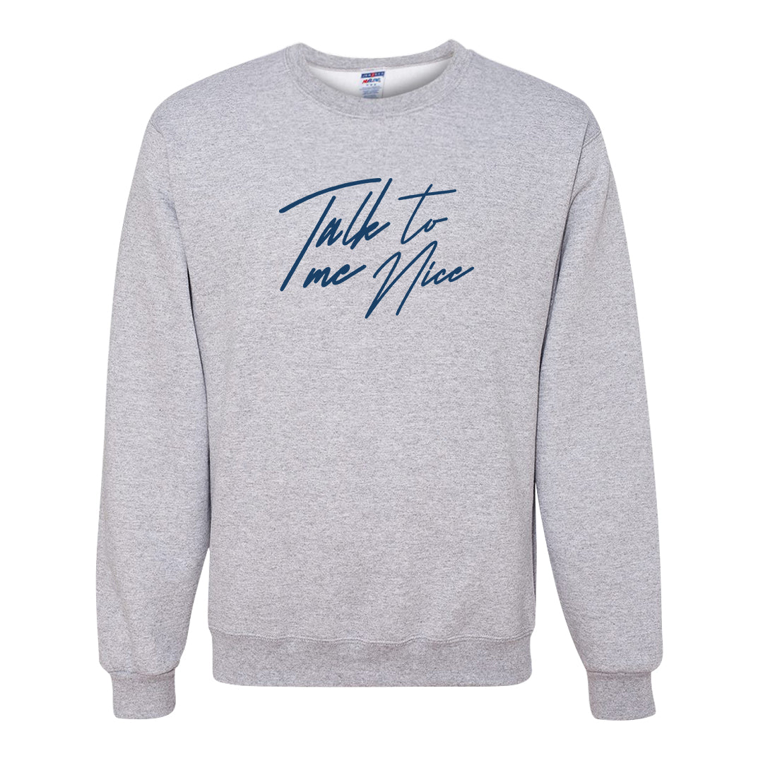 True Blue Low 1s Crewneck Sweatshirt | Talk To Me Nice, Ash