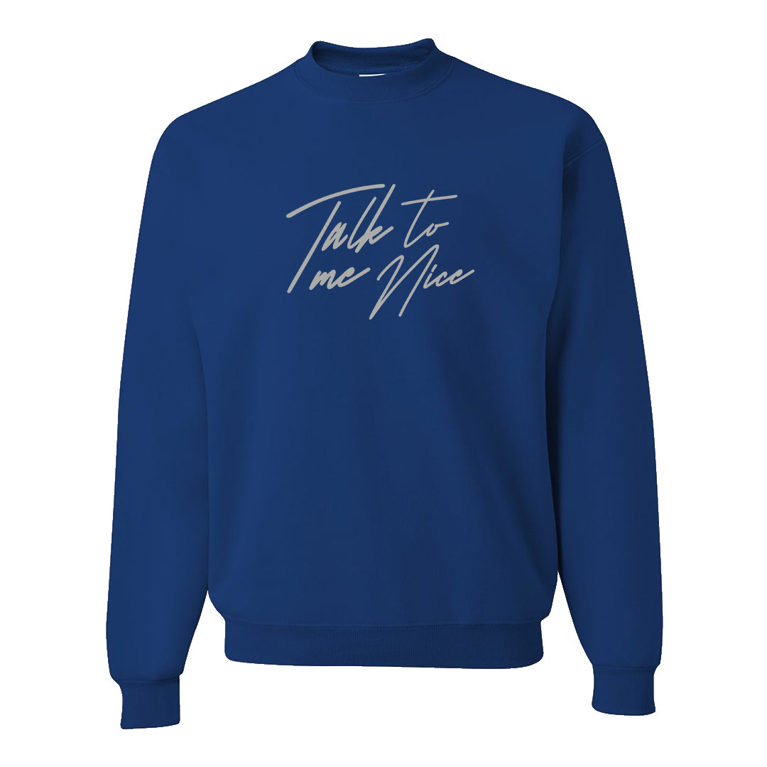 True Blue Low 1s Crewneck Sweatshirt | Talk To Me Nice, Royal