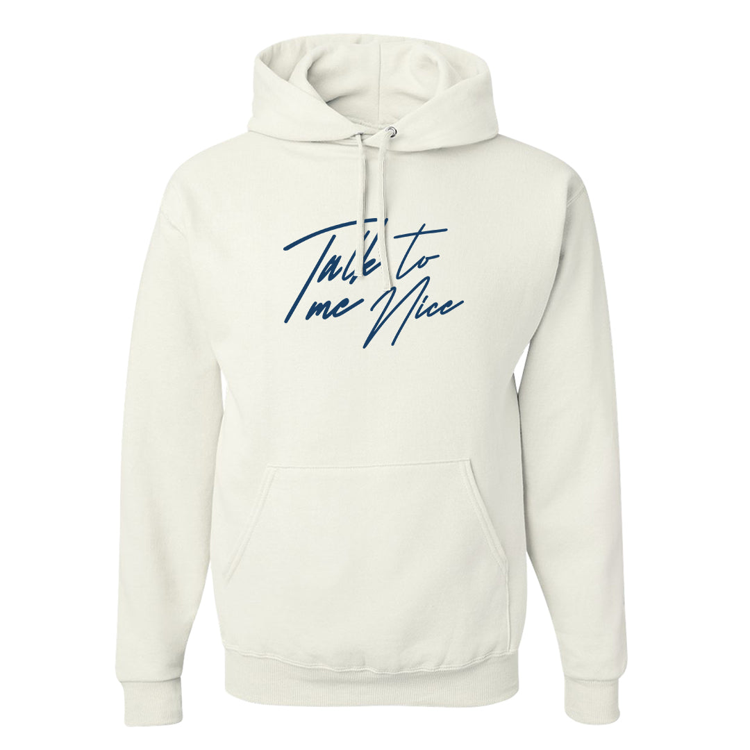 True Blue Low 1s Hoodie | Talk To Me Nice, White