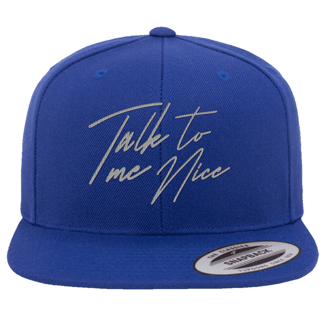 True Blue Low 1s Snapback Hat | Talk To Me Nice, Royal