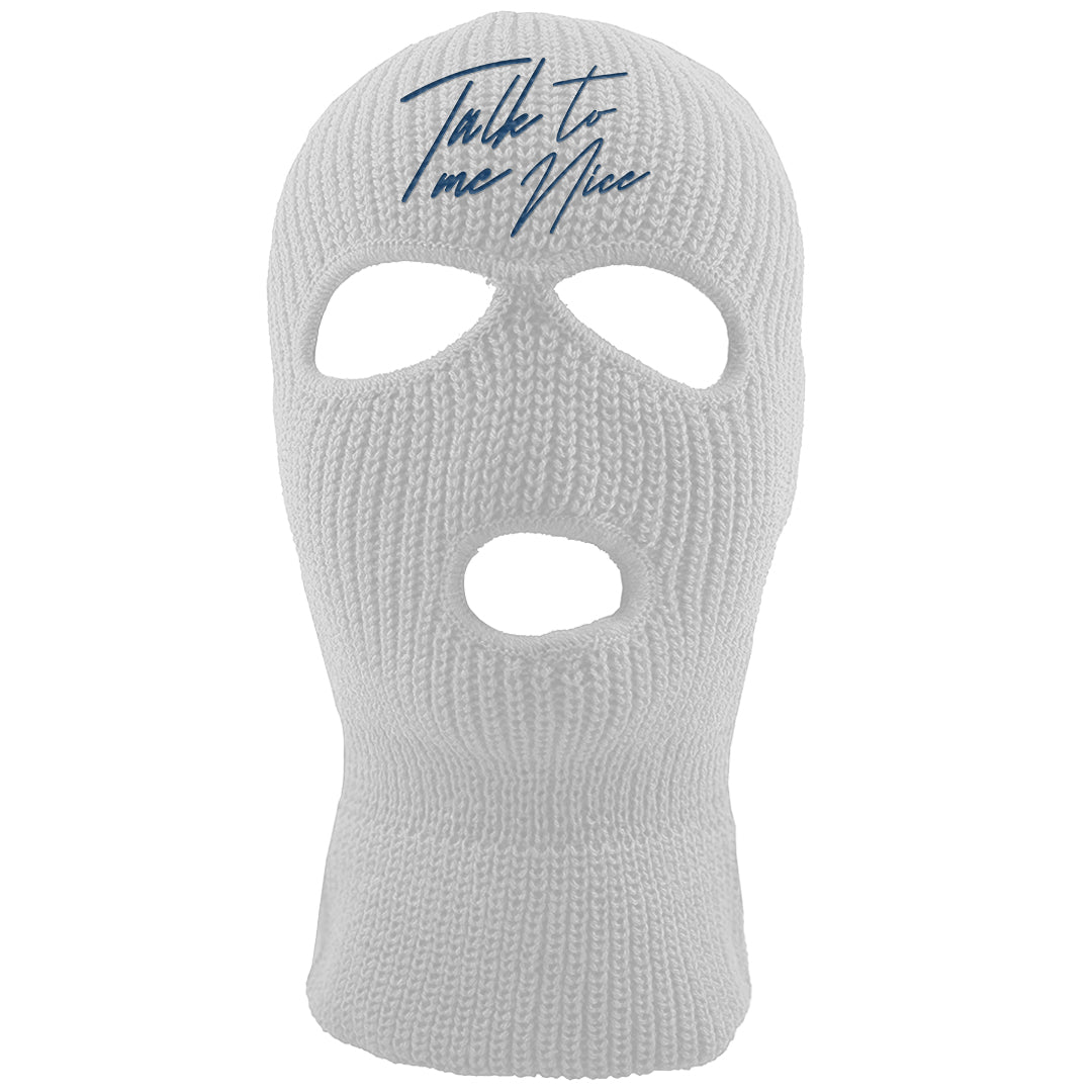 True Blue Low 1s Ski Mask | Talk To Me Nice, White