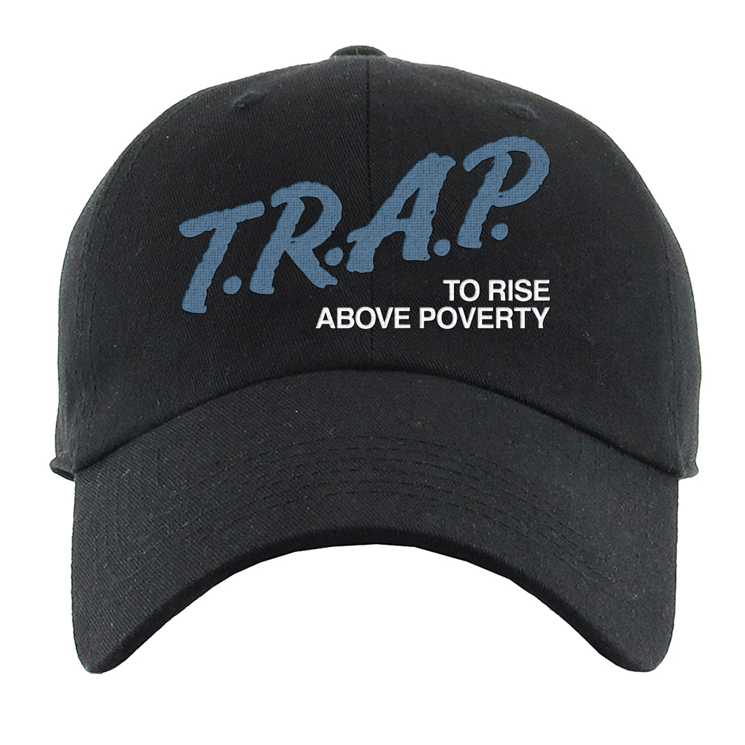 True Blue Low 1s Dad Hat | Trap To Rise Above Poverty, Black