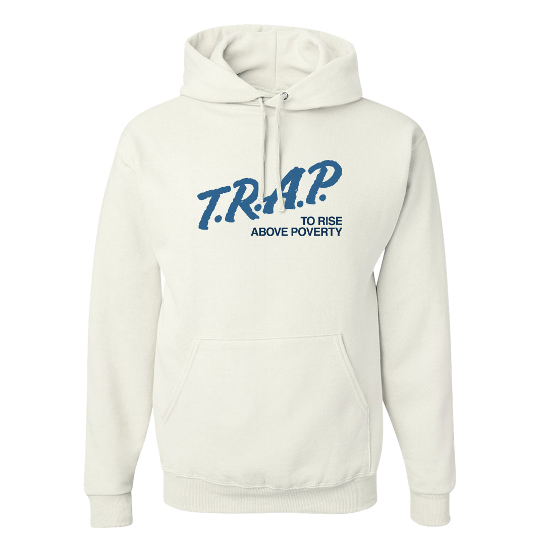 True Blue Low 1s Hoodie | Trap To Rise Above Poverty, White