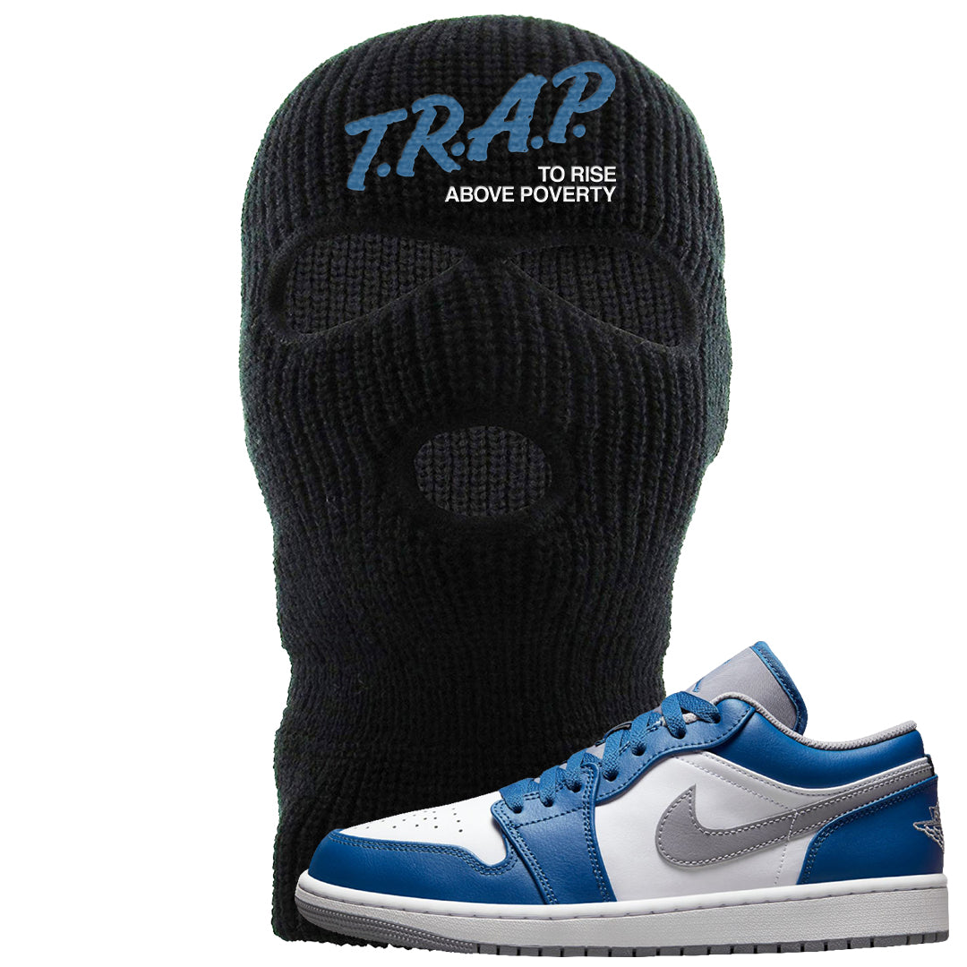 True Blue Low 1s Ski Mask | Trap To Rise Above Poverty, Black