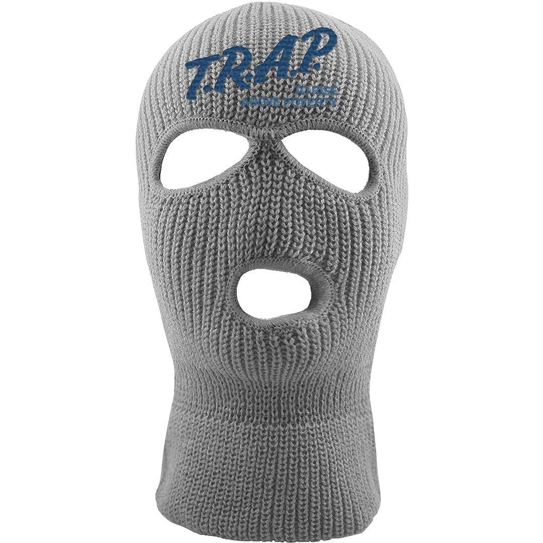 True Blue Low 1s Ski Mask | Trap To Rise Above Poverty, Light Gray