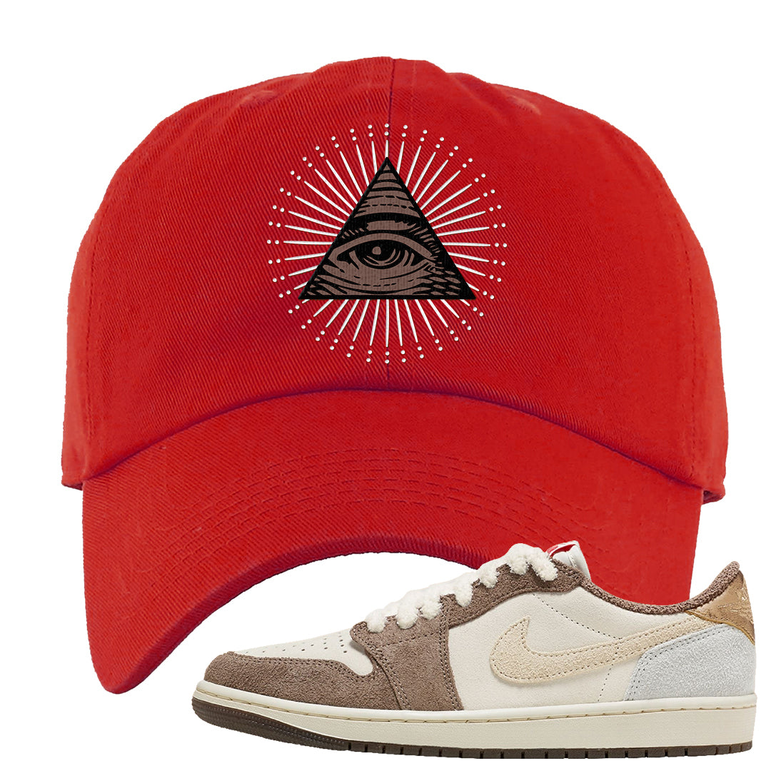 Year of the Rabbit Low 1s Dad Hat | All Seeing Eye, Red