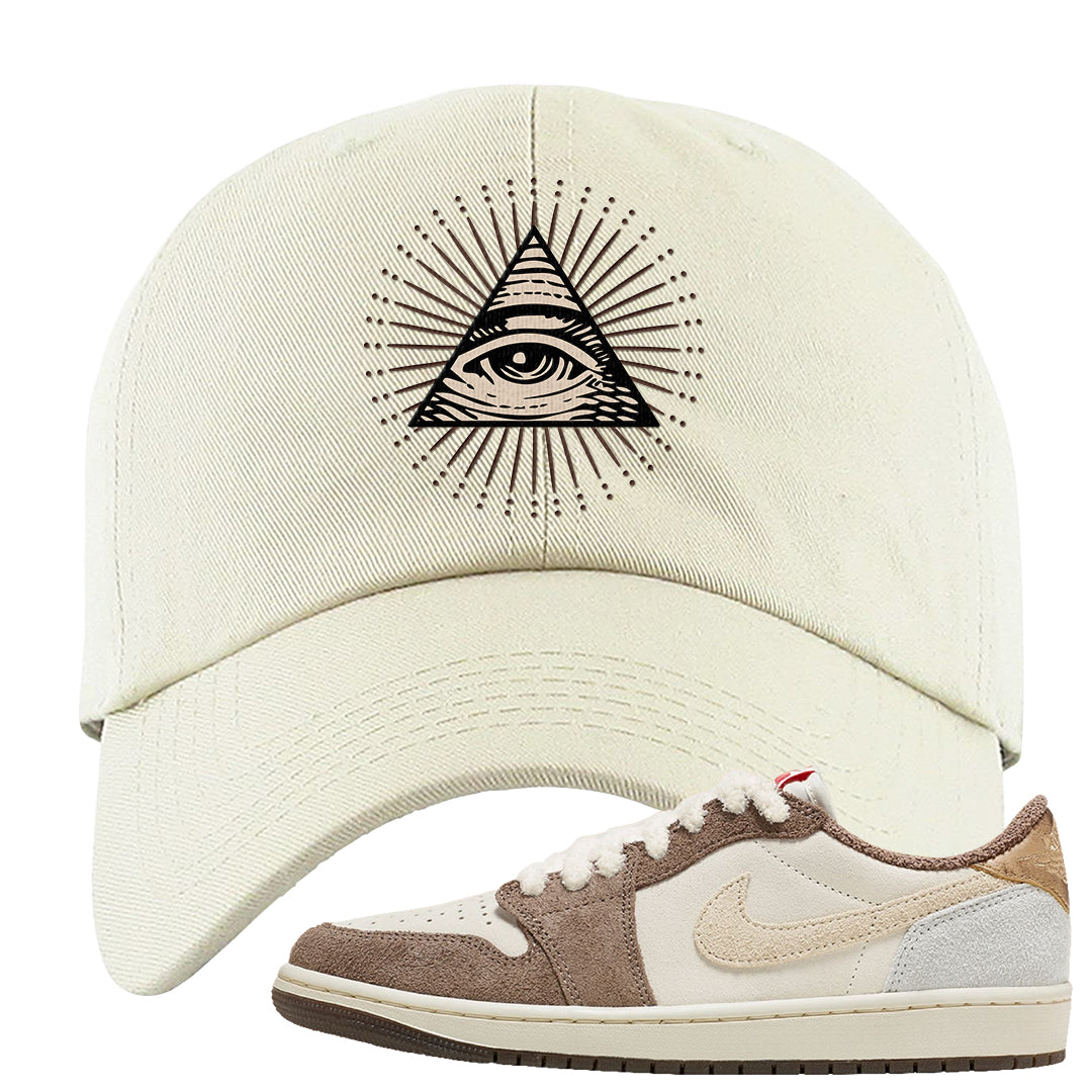 Year of the Rabbit Low 1s Dad Hat | All Seeing Eye, White