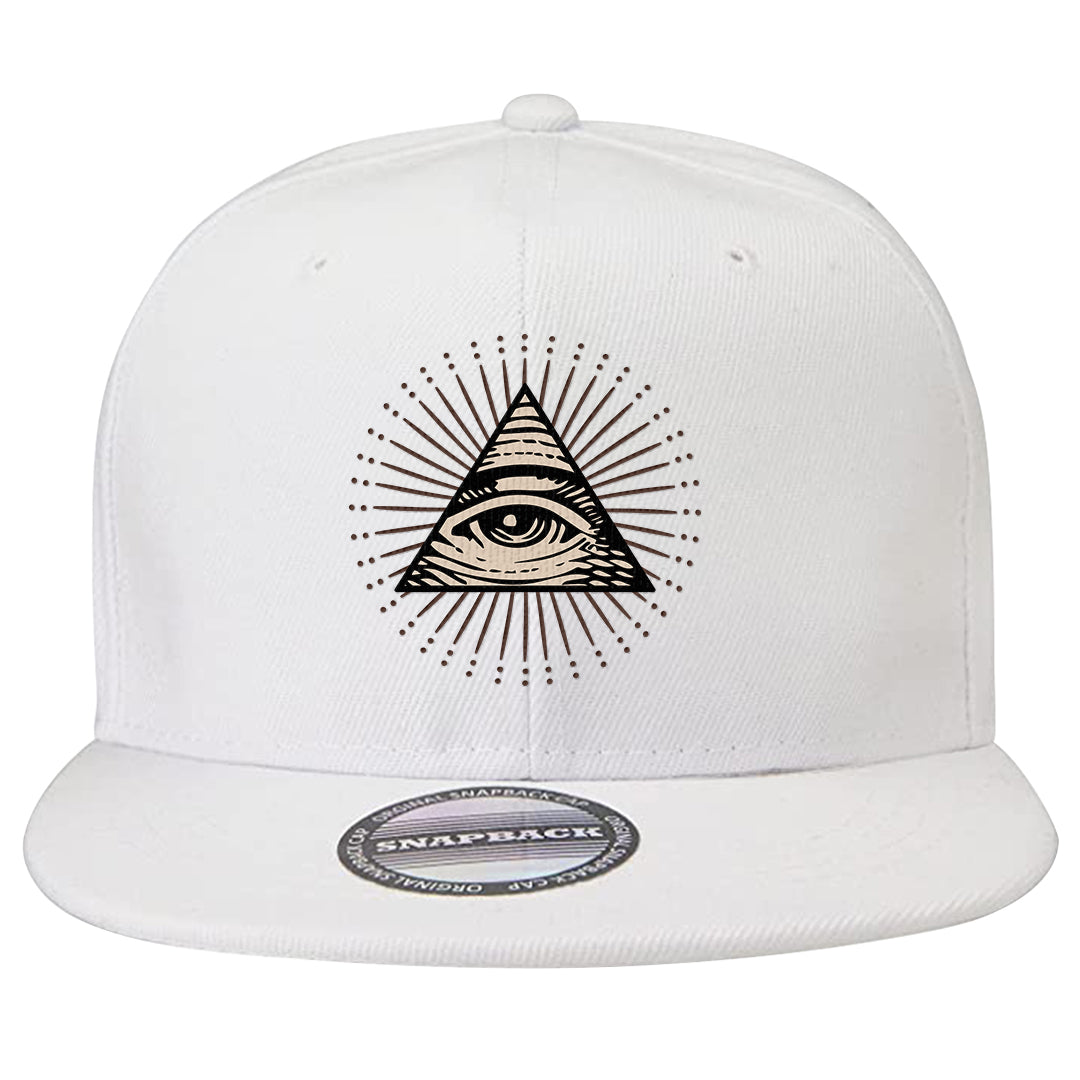 Year of the Rabbit Low 1s Snapback Hat | All Seeing Eye, White