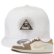 Year of the Rabbit Low 1s Snapback Hat | All Seeing Eye, White