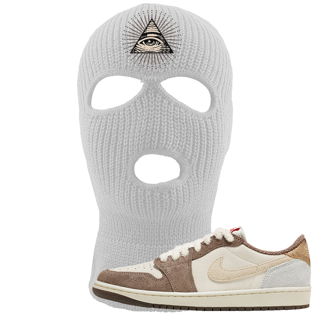 Year of the Rabbit Low 1s Ski Mask | All Seeing Eye, White