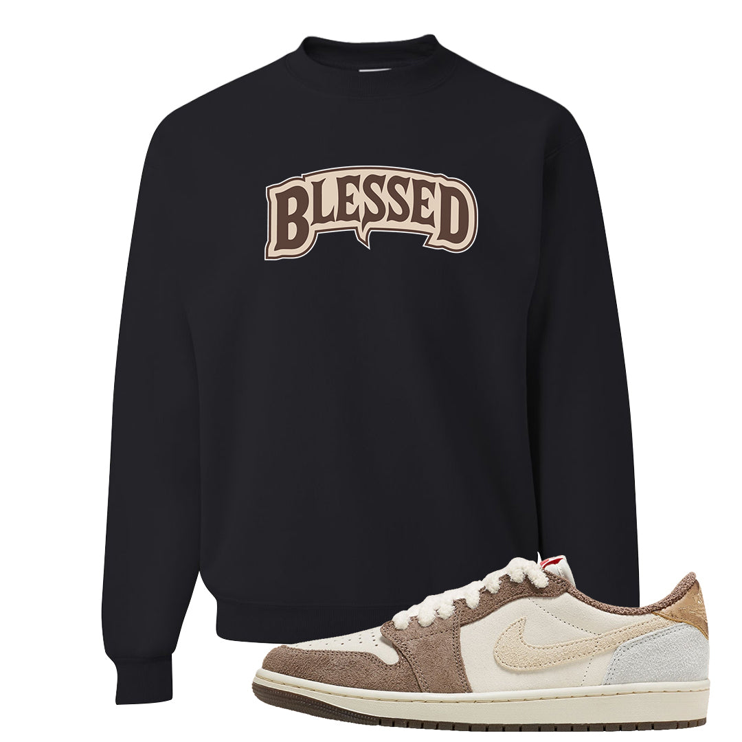 Year of the Rabbit Low 1s Crewneck Sweatshirt | Blessed Arch, Black